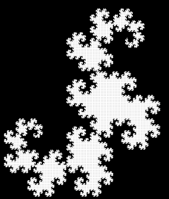 Python-created image of dragon curve