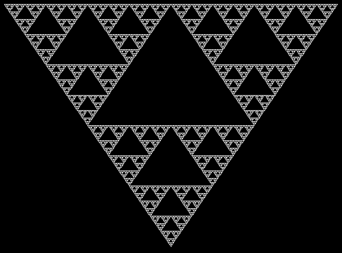 Python-created image of Seirpinski Triangle