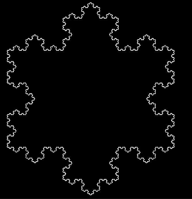 Python-created image of Koch Snowflake